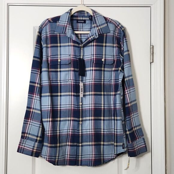 Plaid Flannel Shirt | IZOD | Size M - Picture 1 of 5